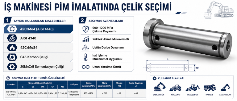 İş Makinası Pim ve Burç İmalatı Ankara İş Makinası Pim ve Burç İmalatı Ankara